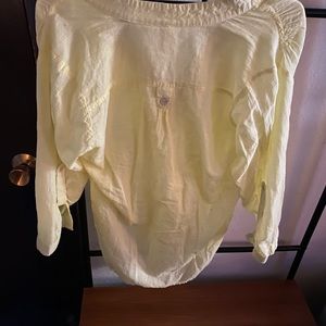 Truth NYC Sheer Yellow Hi-Low Top